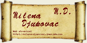Milena Đupovac vizit kartica